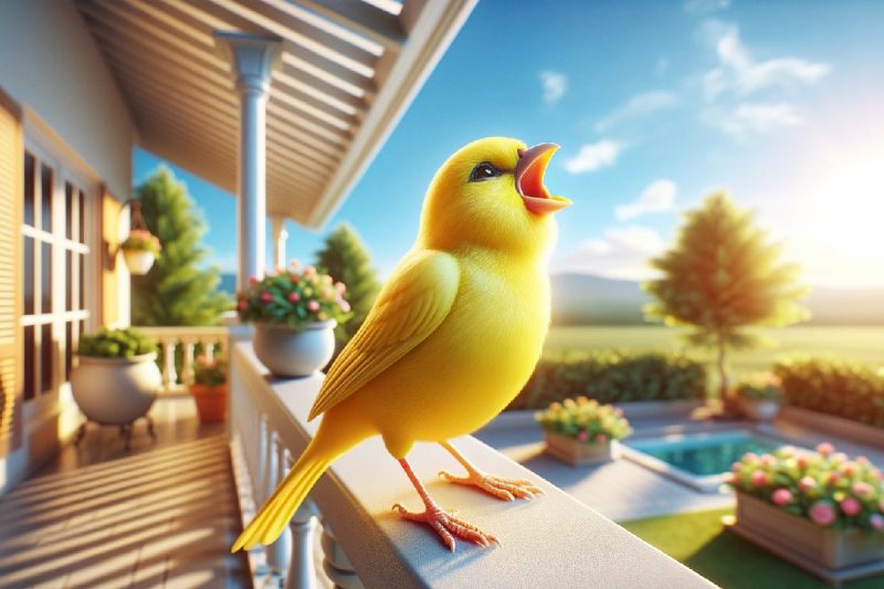 Un canario cantando en su ventana porque su dueño ha sabido estimular su canto.